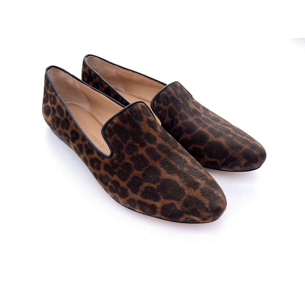Veronica Beard Griffin Leopard Print Suede Loafers Women's Size 5M